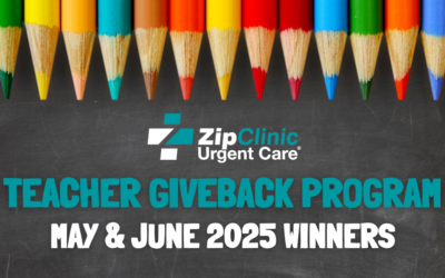 Honoring Our Educators: Zip Clinic Urgent Care May & June  2025 Teacher Giveback Winners